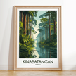 Kinabatangan River Vintage Style Print
