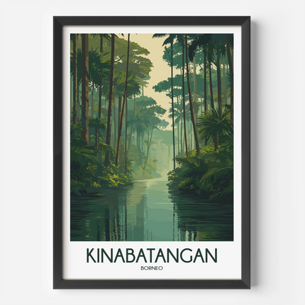 Kinabatangan Scenic Landscape Art