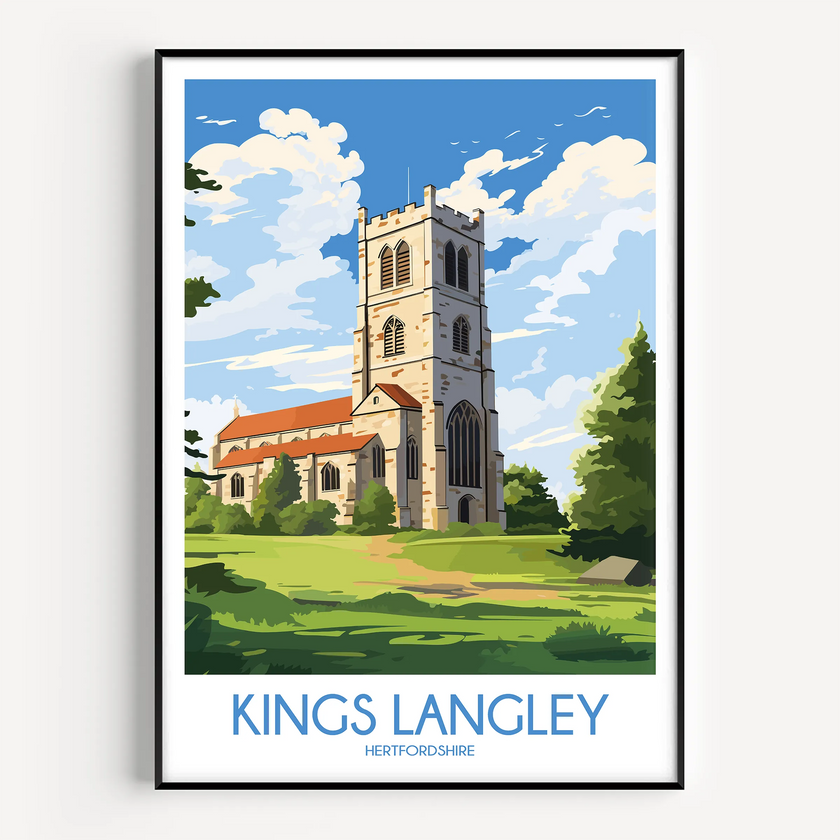 Kings Langley Modern Travel Poster