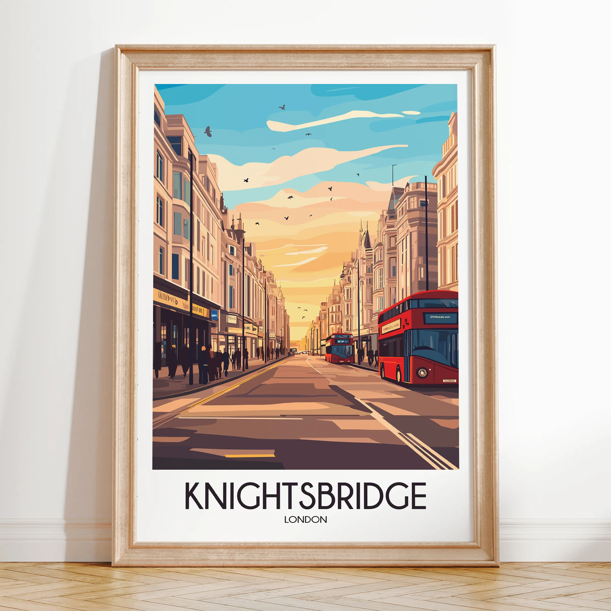 Knightsbridge Modern Travel Poster