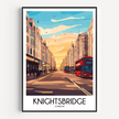 Knightsbridge Retro Travel Illustration