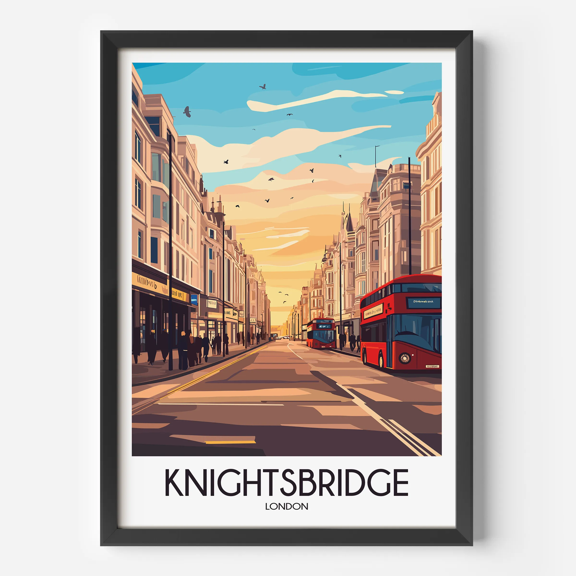Knightsbridge Vintage Style Print