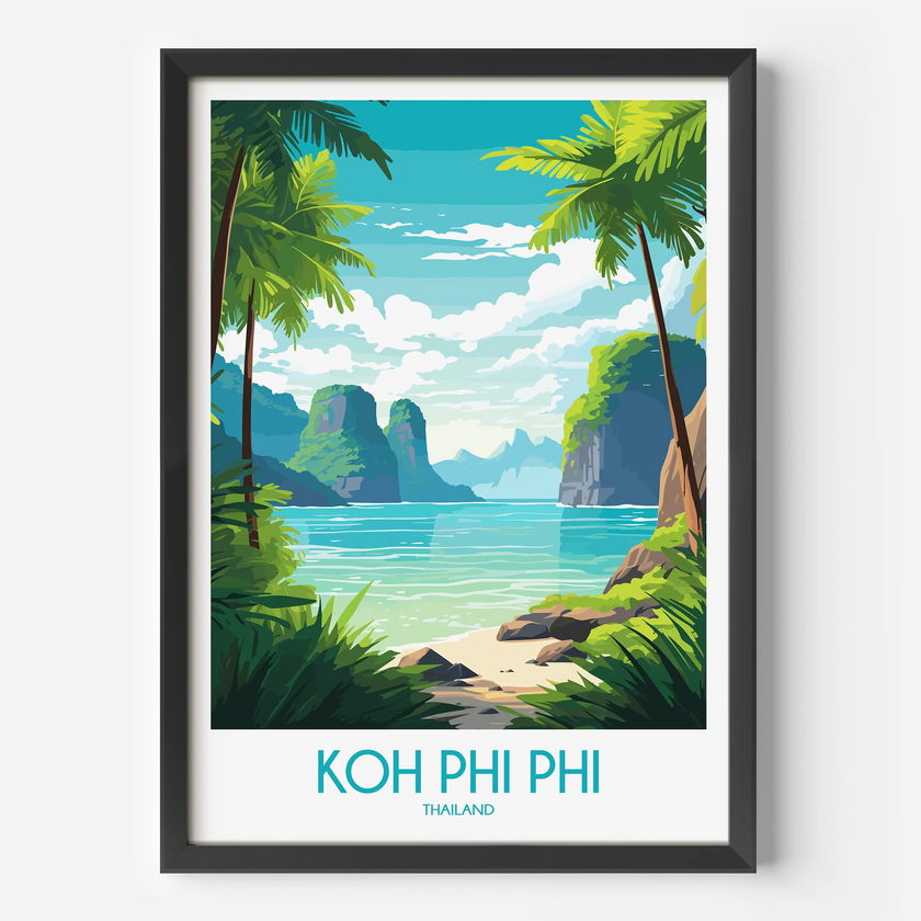 Koh Phi Phi Destination Art Gift