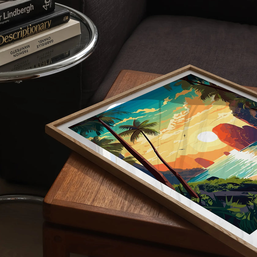 Koh Phi Phi Retro Travel Illustration