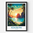 Koh Phi Phi Retro Travel Illustration