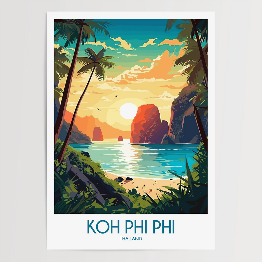 Koh Phi Phi Souvenir Poster Print
