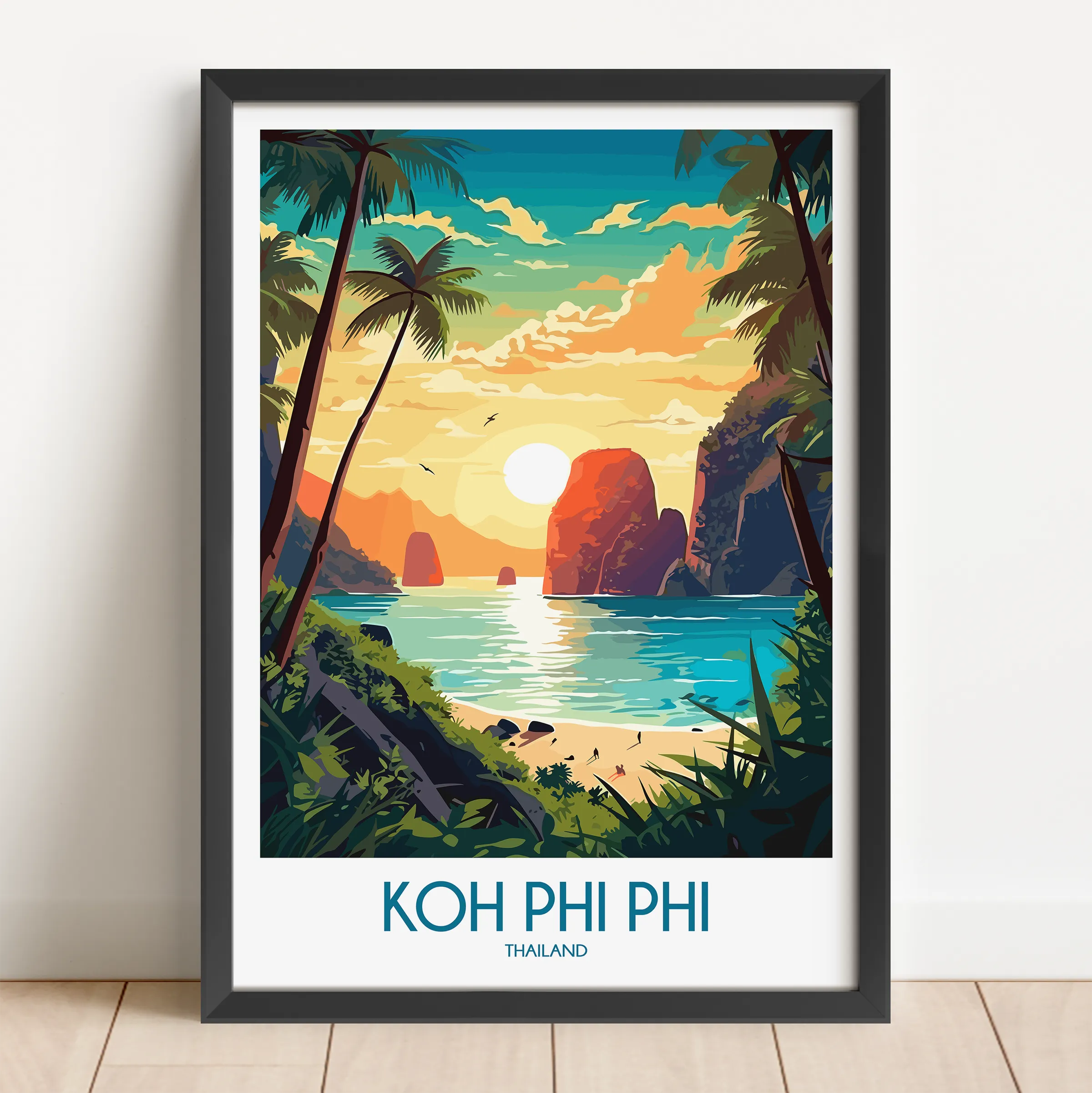 Koh Phi Phi Vintage Style Print