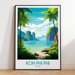 Koh Phi Phi Vintage Style Print