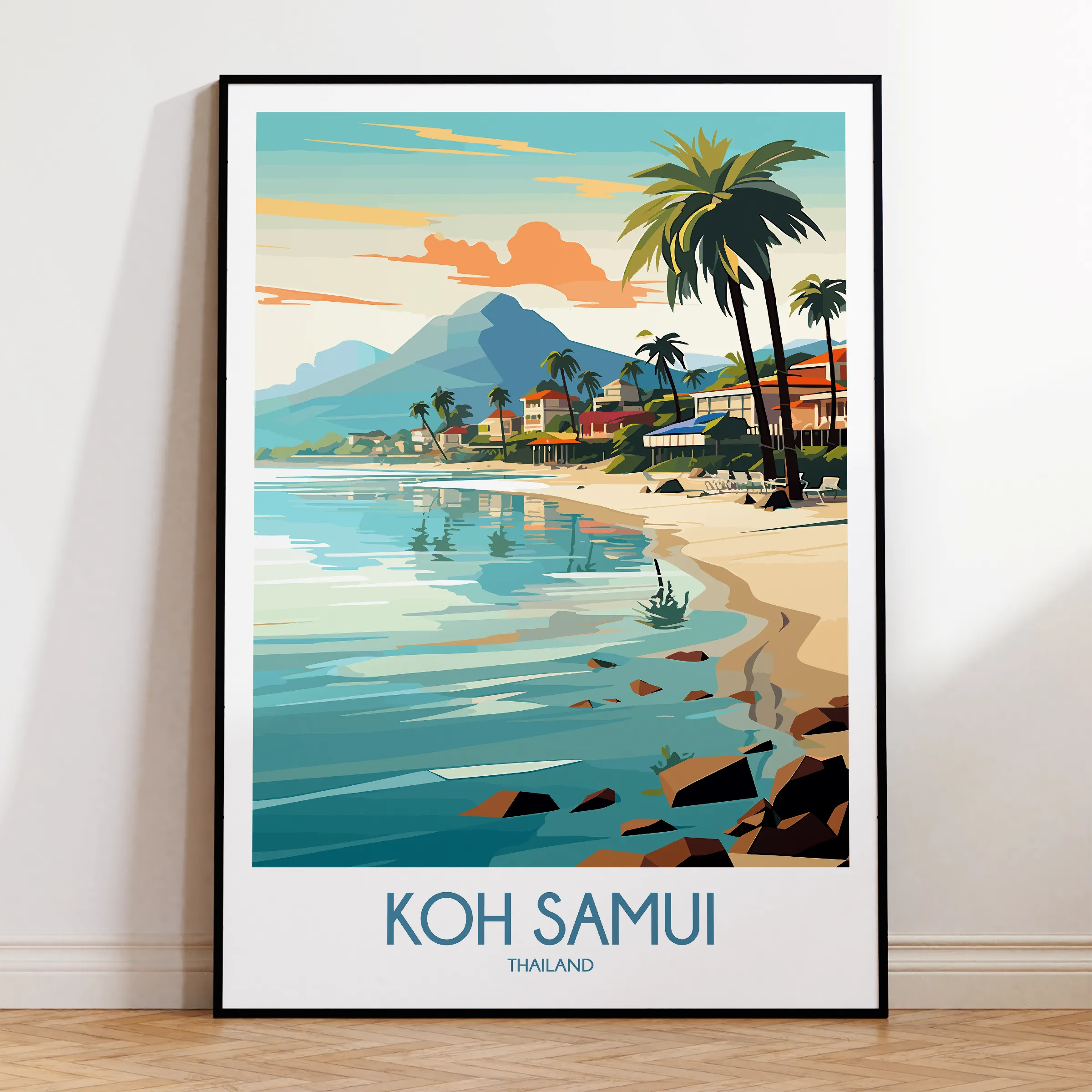 Koh Samui Modern Travel Poster