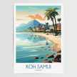 Koh Samui Vintage Style Print