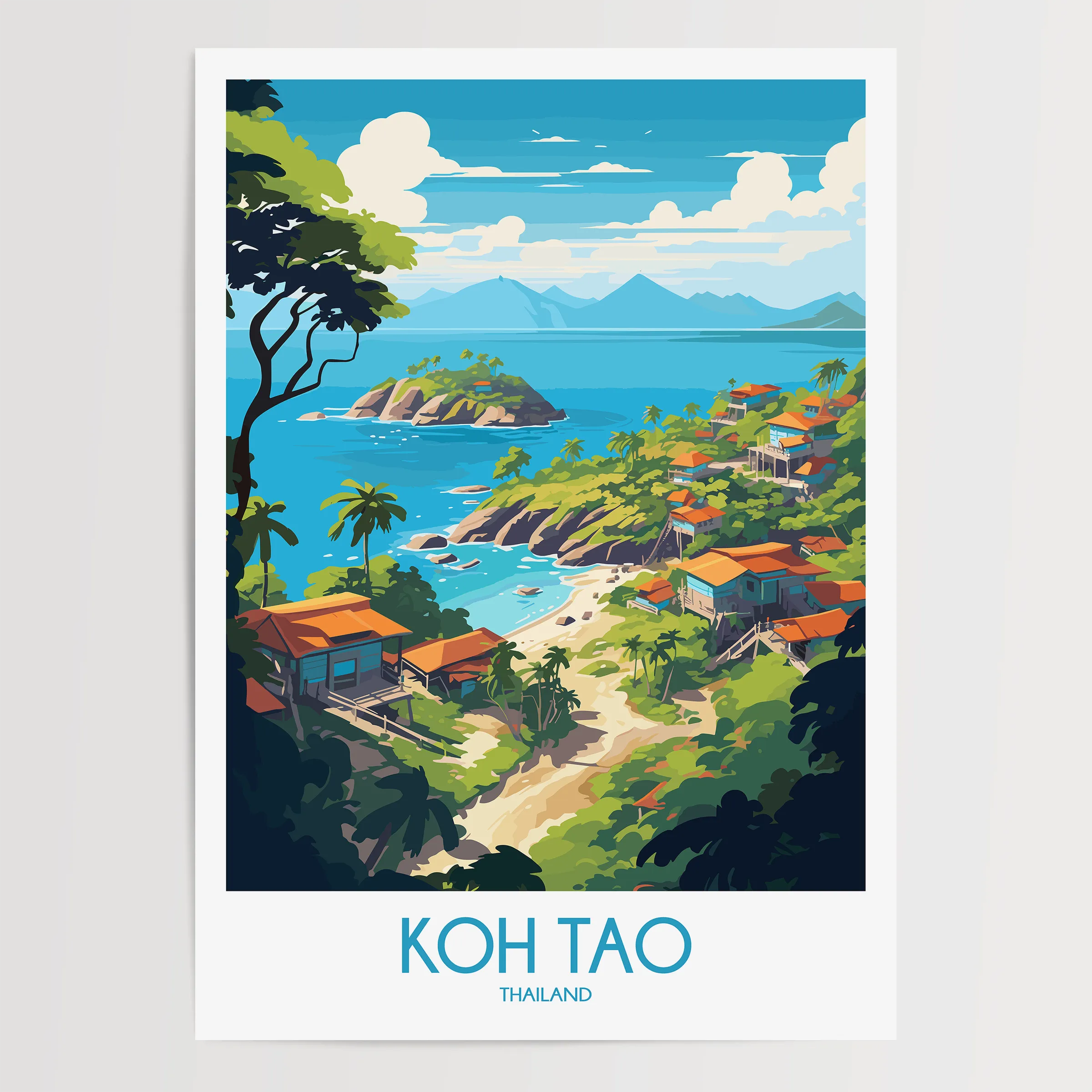 Koh Tao Minimalist Wall Art
