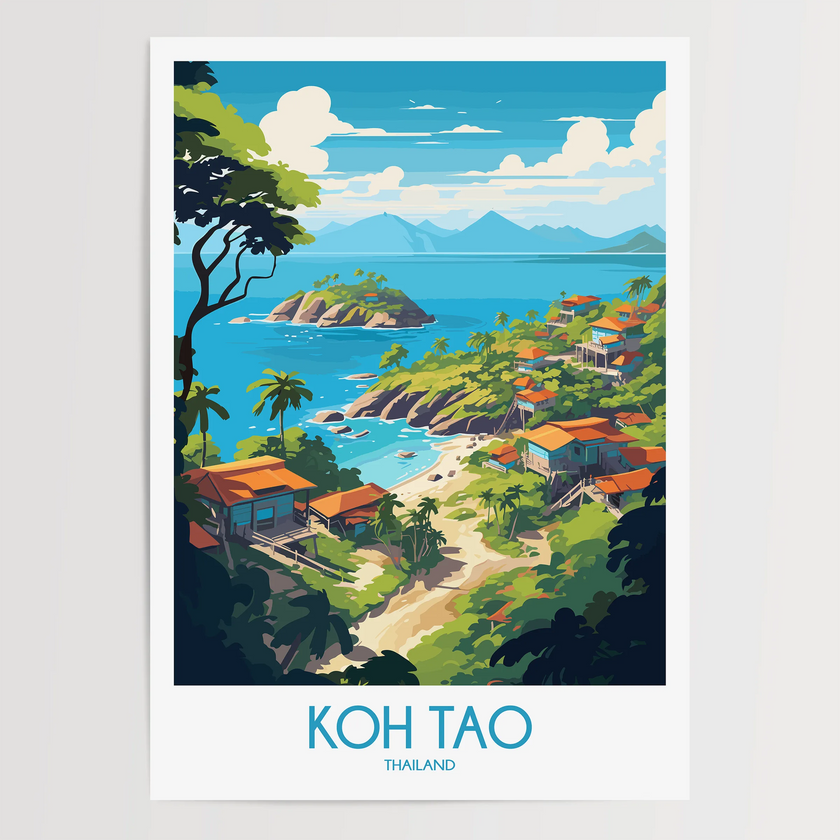 Koh Tao Minimalist Wall Art