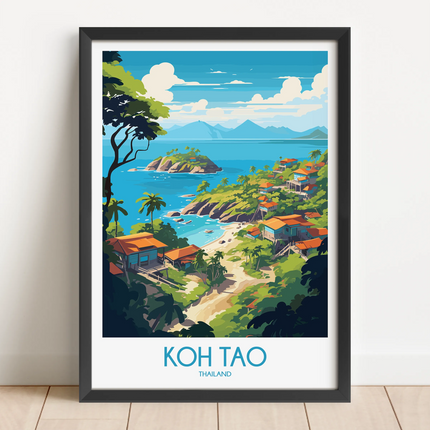 Koh Tao Vintage Style Print
