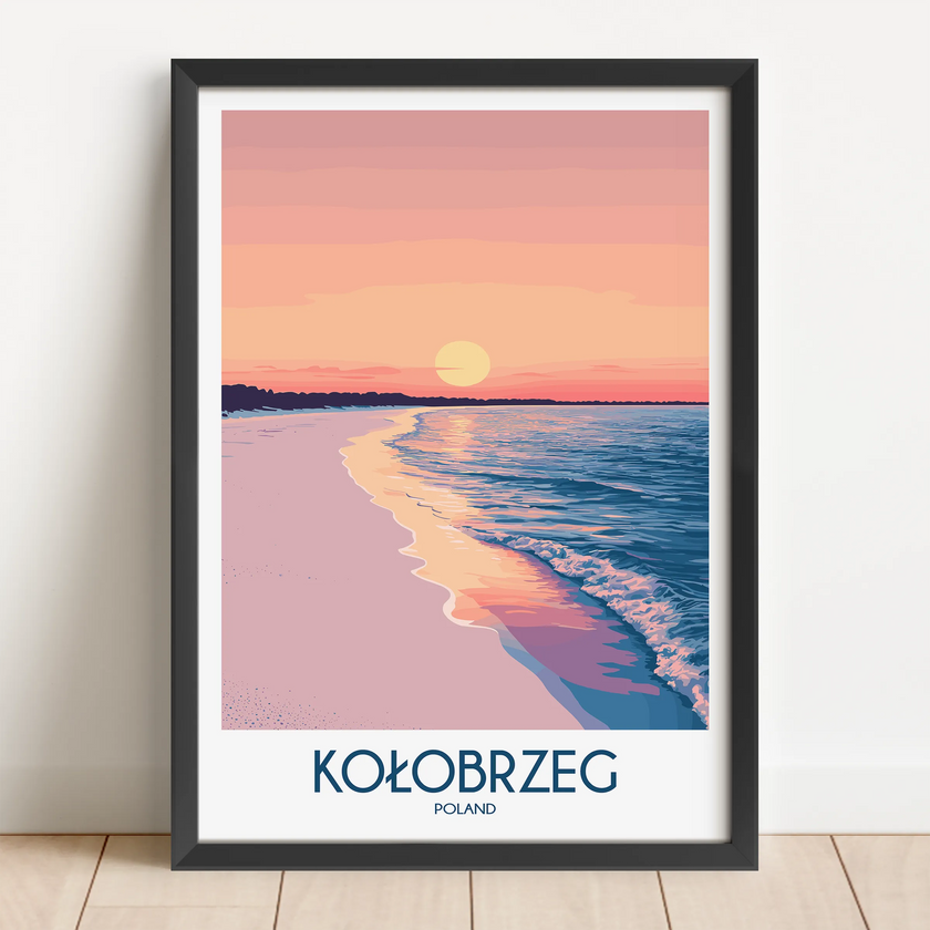 Kolobrzeg Modern Travel Poster