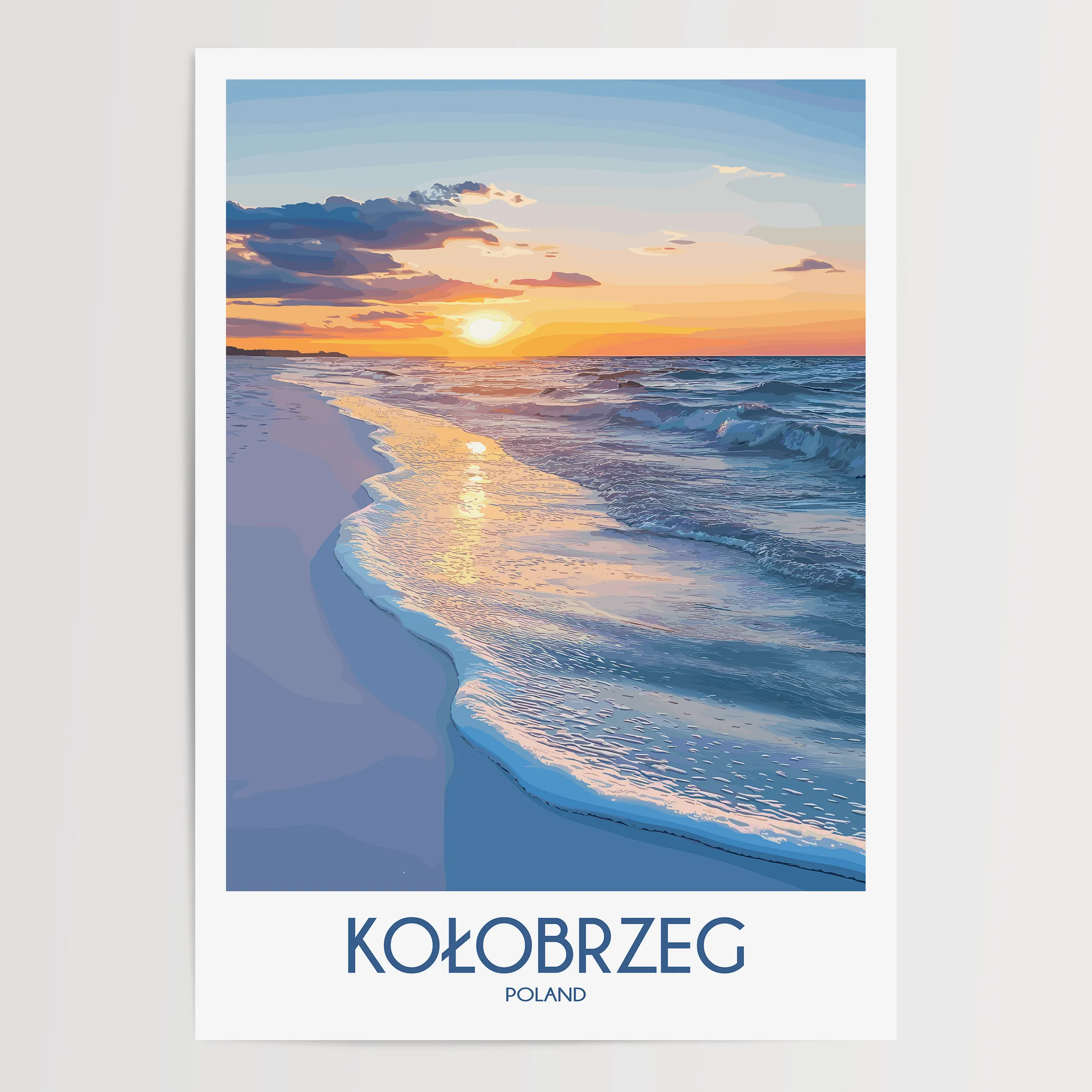 Kolobrzeg Vintage Style Print