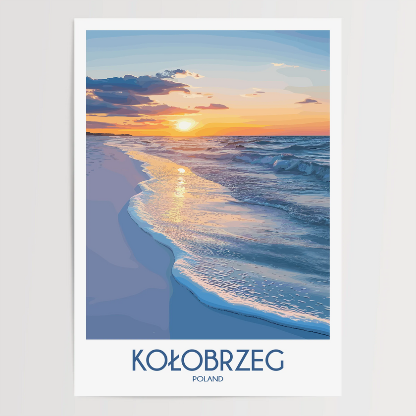 Kolobrzeg Vintage Style Print