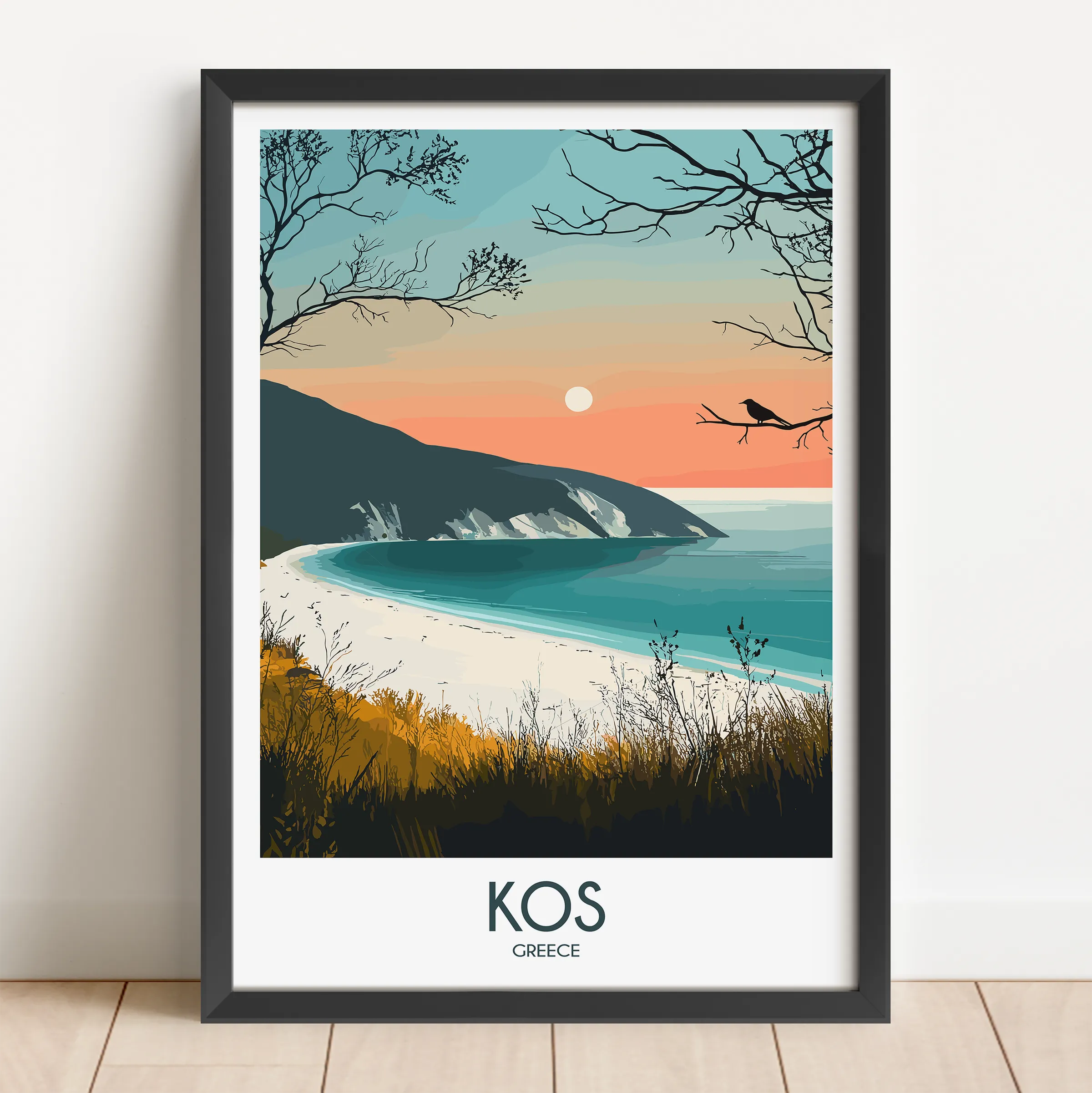 Kos Vintage Style Print