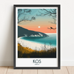 Kos Vintage Style Print