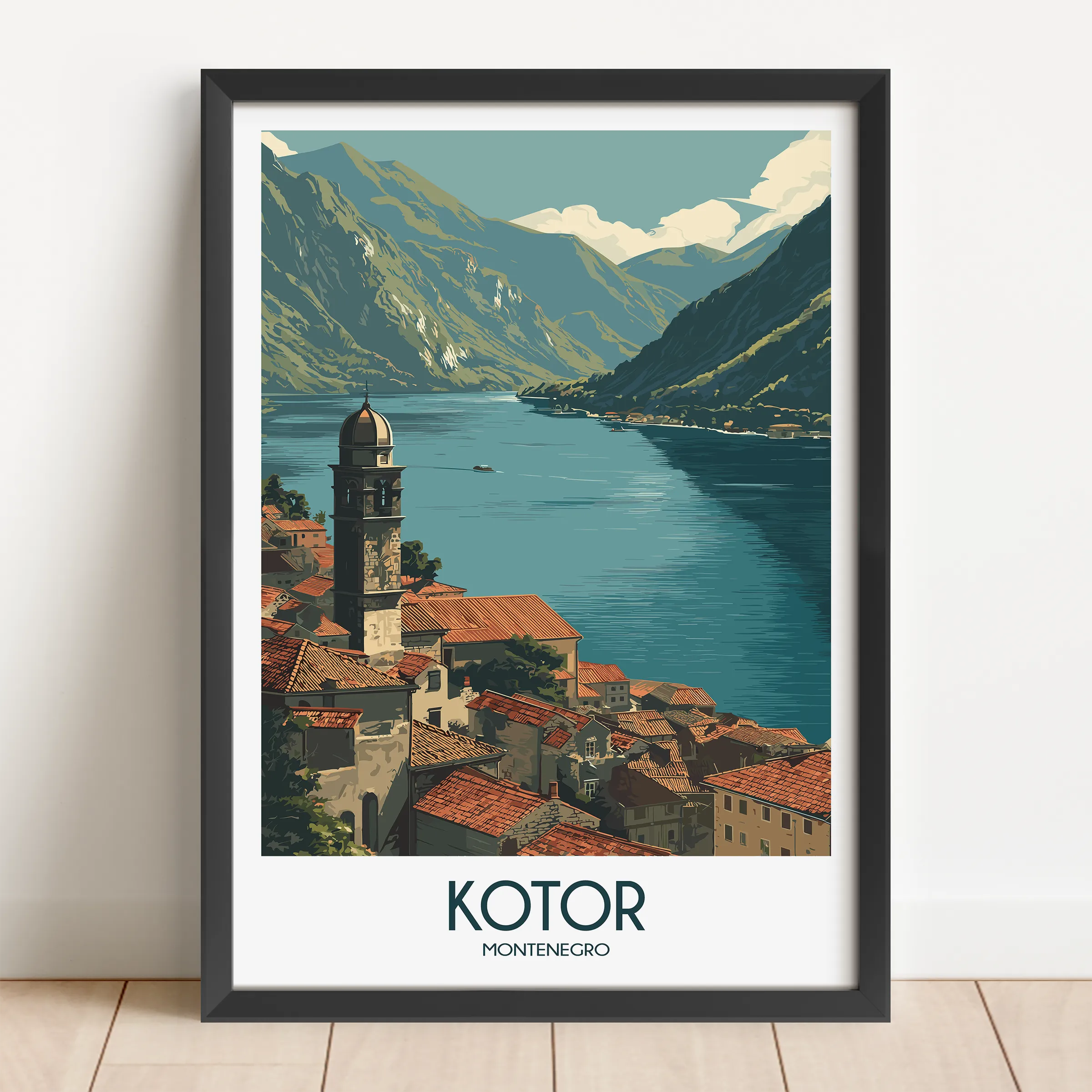 Kotor Modern Travel Poster