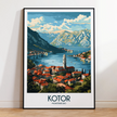 Kotor Modern Travel Poster