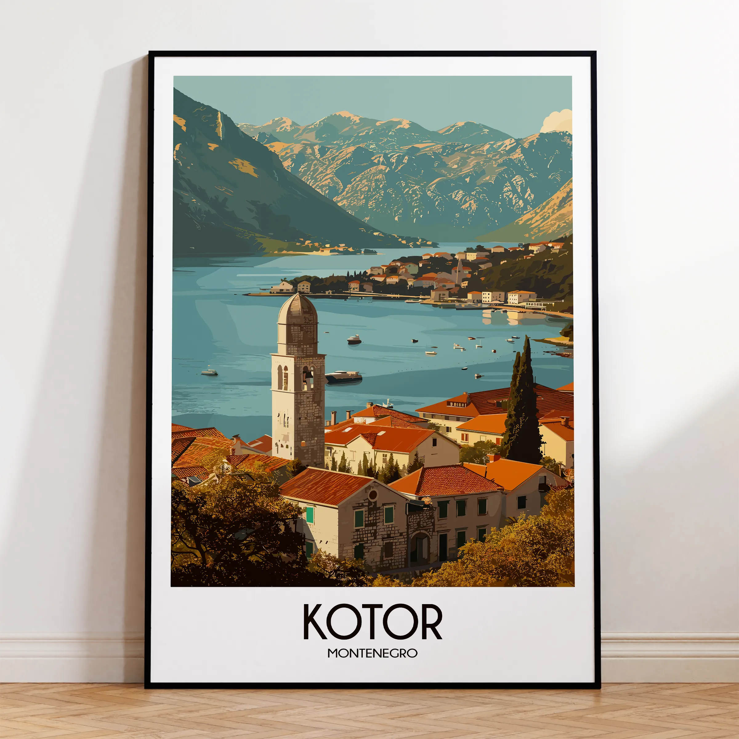 Kotor Modern Travel Poster