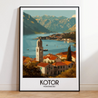 Kotor Modern Travel Poster