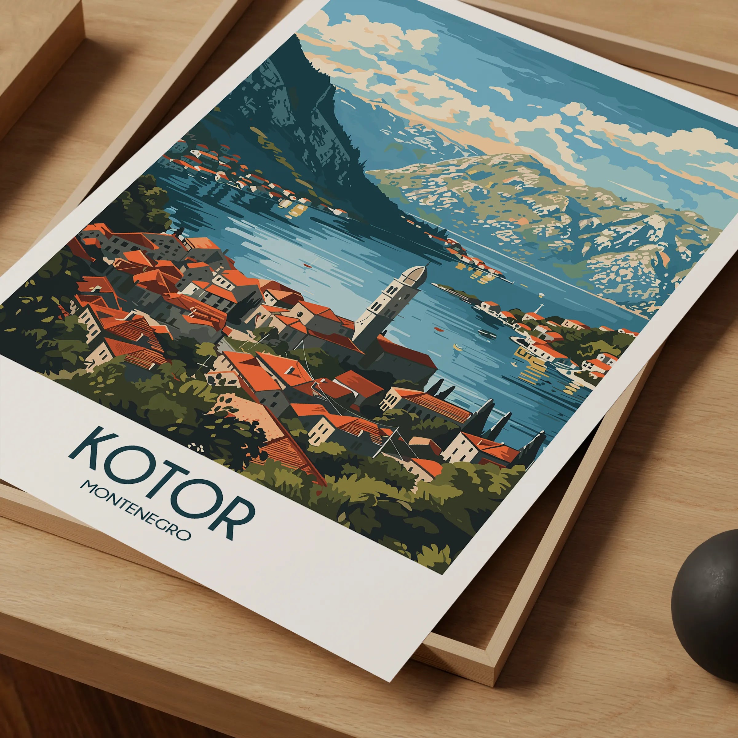 Kotor Retro Travel Illustration