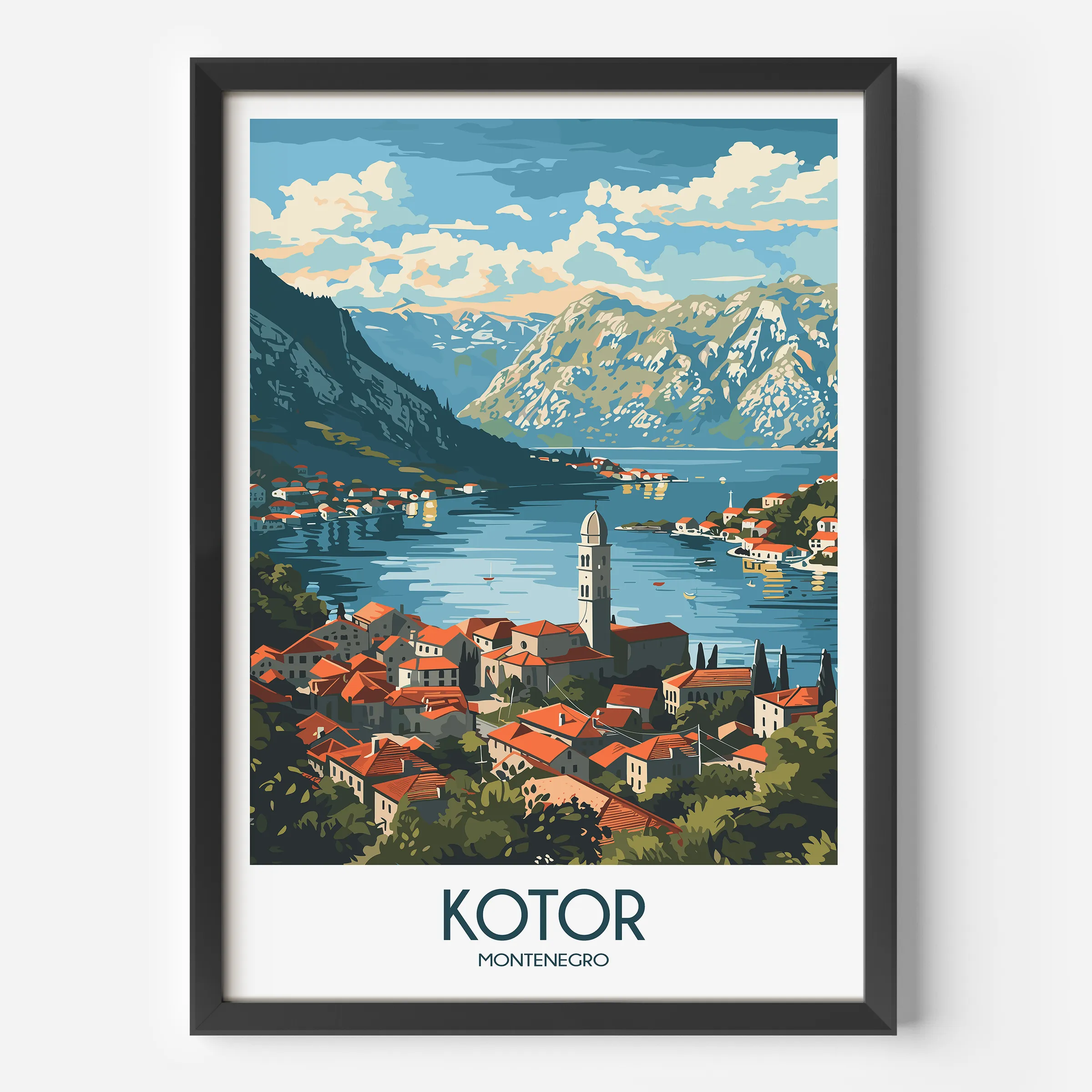 Kotor Scenic Landscape Art