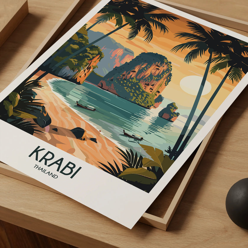 Krabi Modern Travel Poster