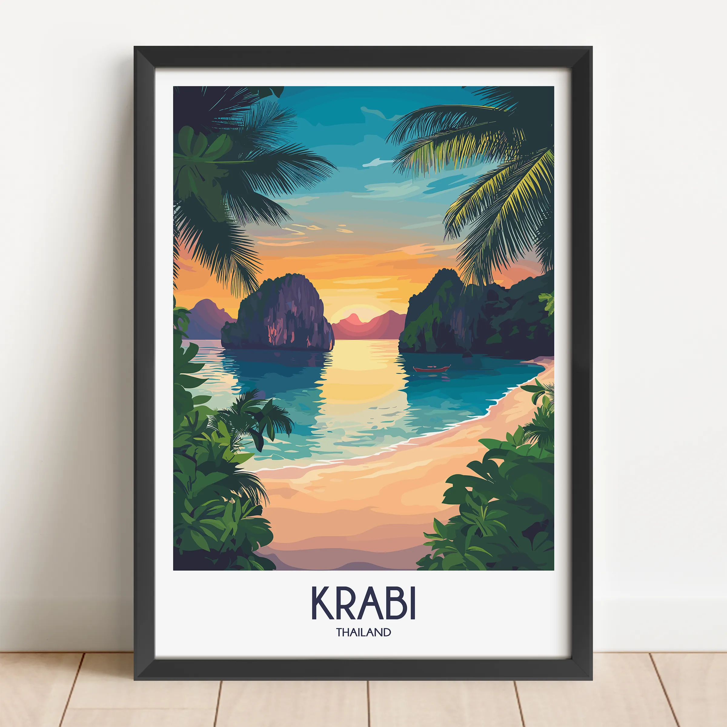 Krabi Modern Travel Poster