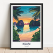 Krabi Modern Travel Poster