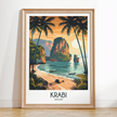 Krabi Retro Travel Illustration