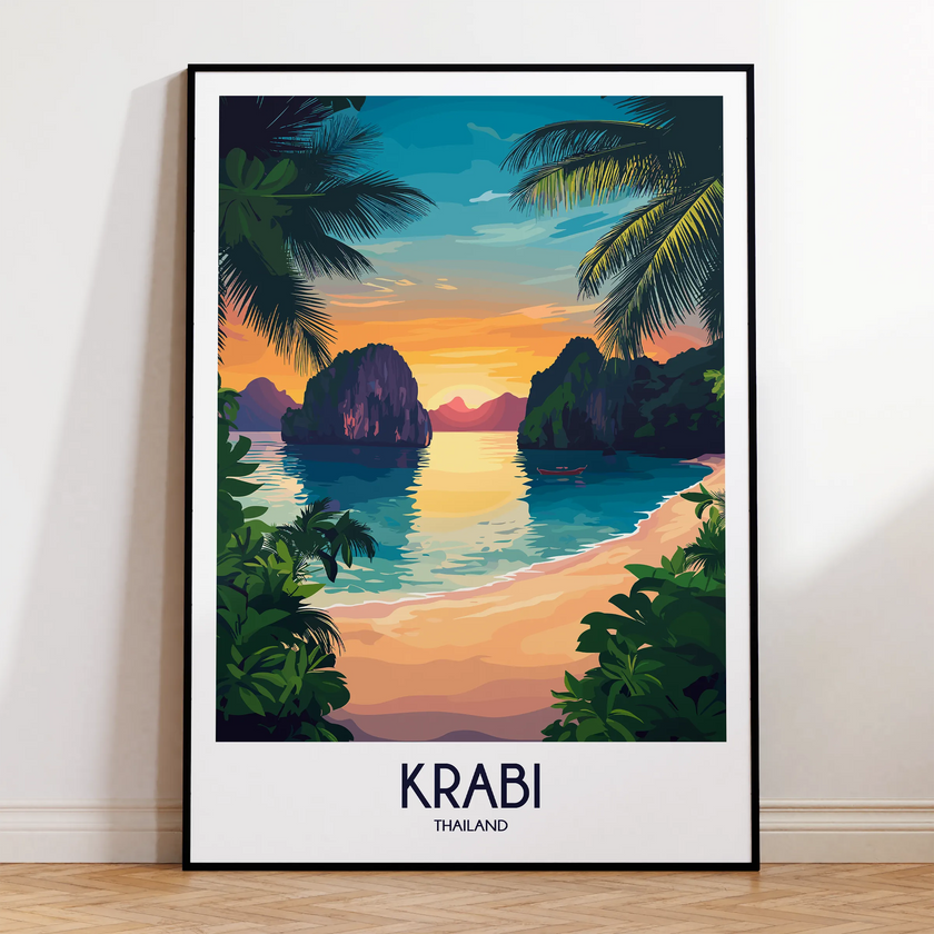 Krabi Vintage Style Print