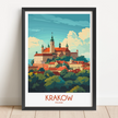 Krakow Modern Travel Poster