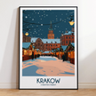 Krakow Modern Travel Poster