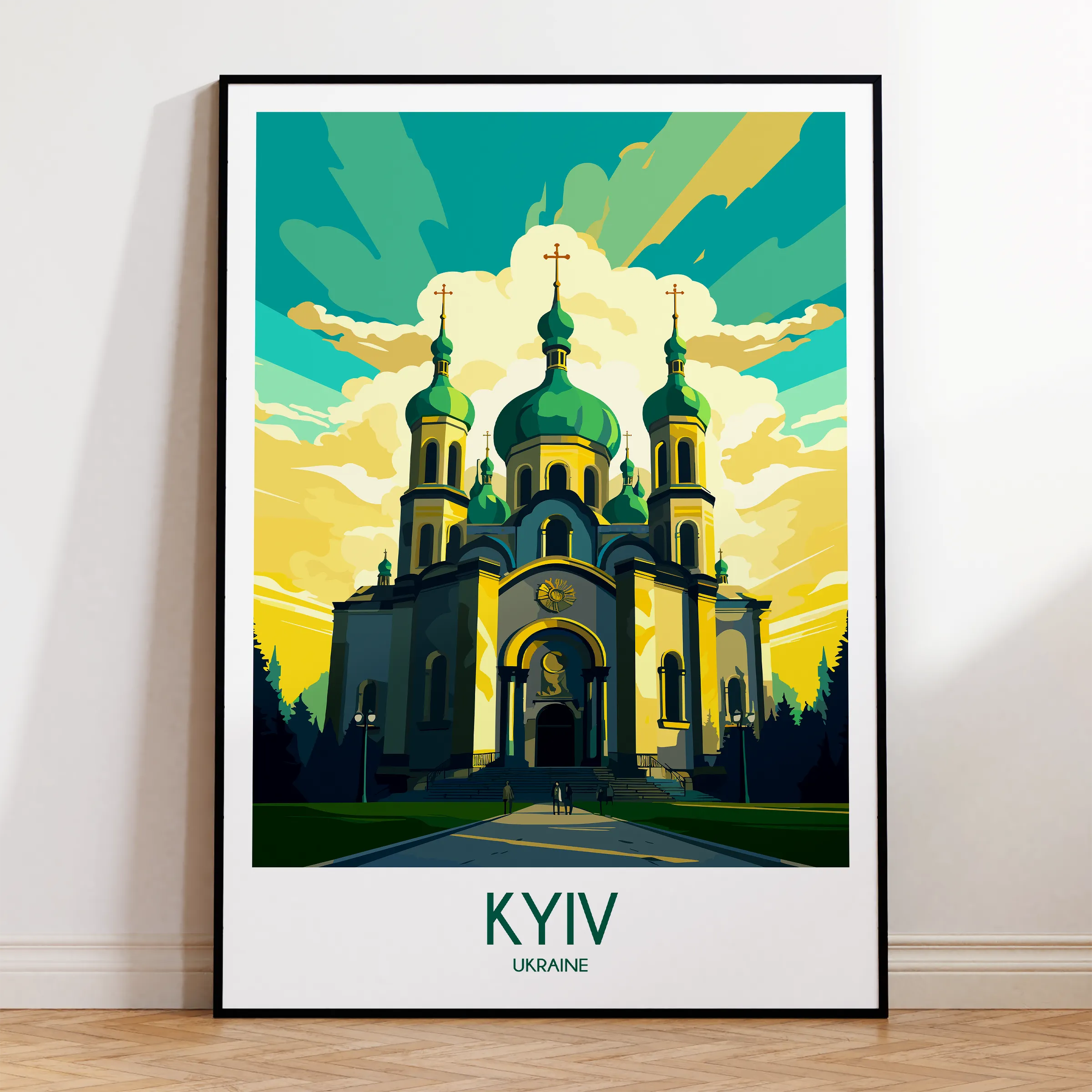Kyiv Retro Travel Illustration
