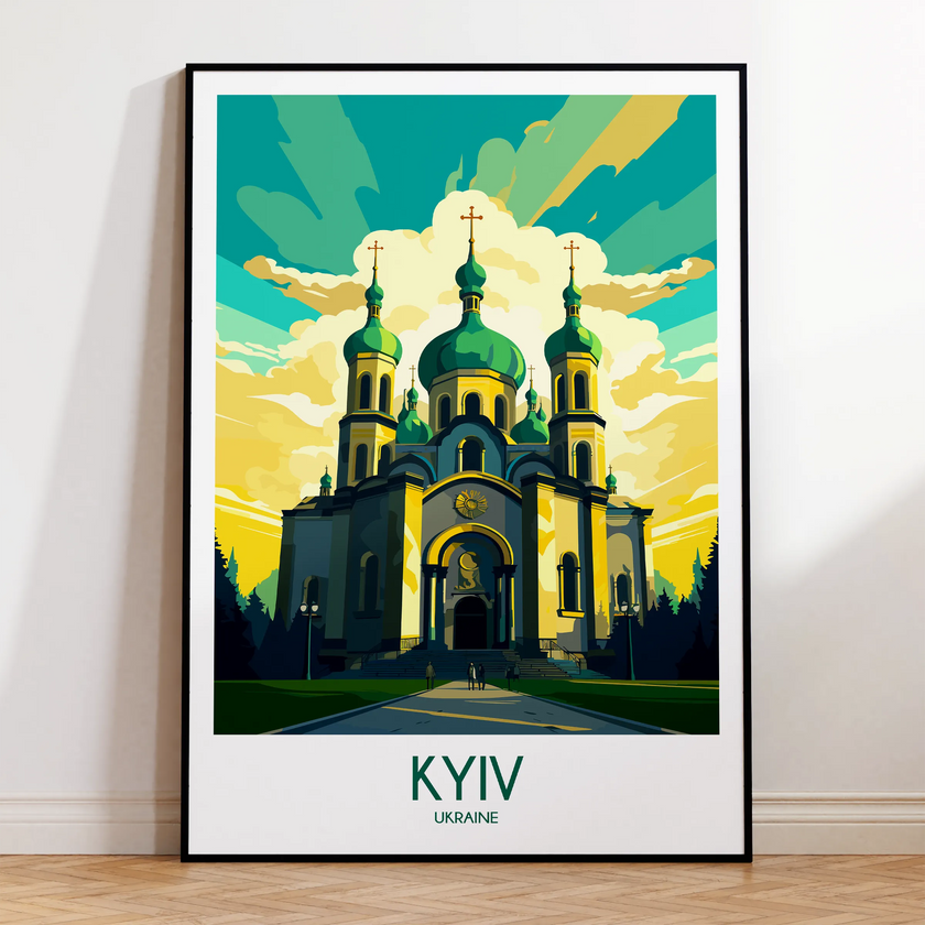 Kyiv Retro Travel Illustration