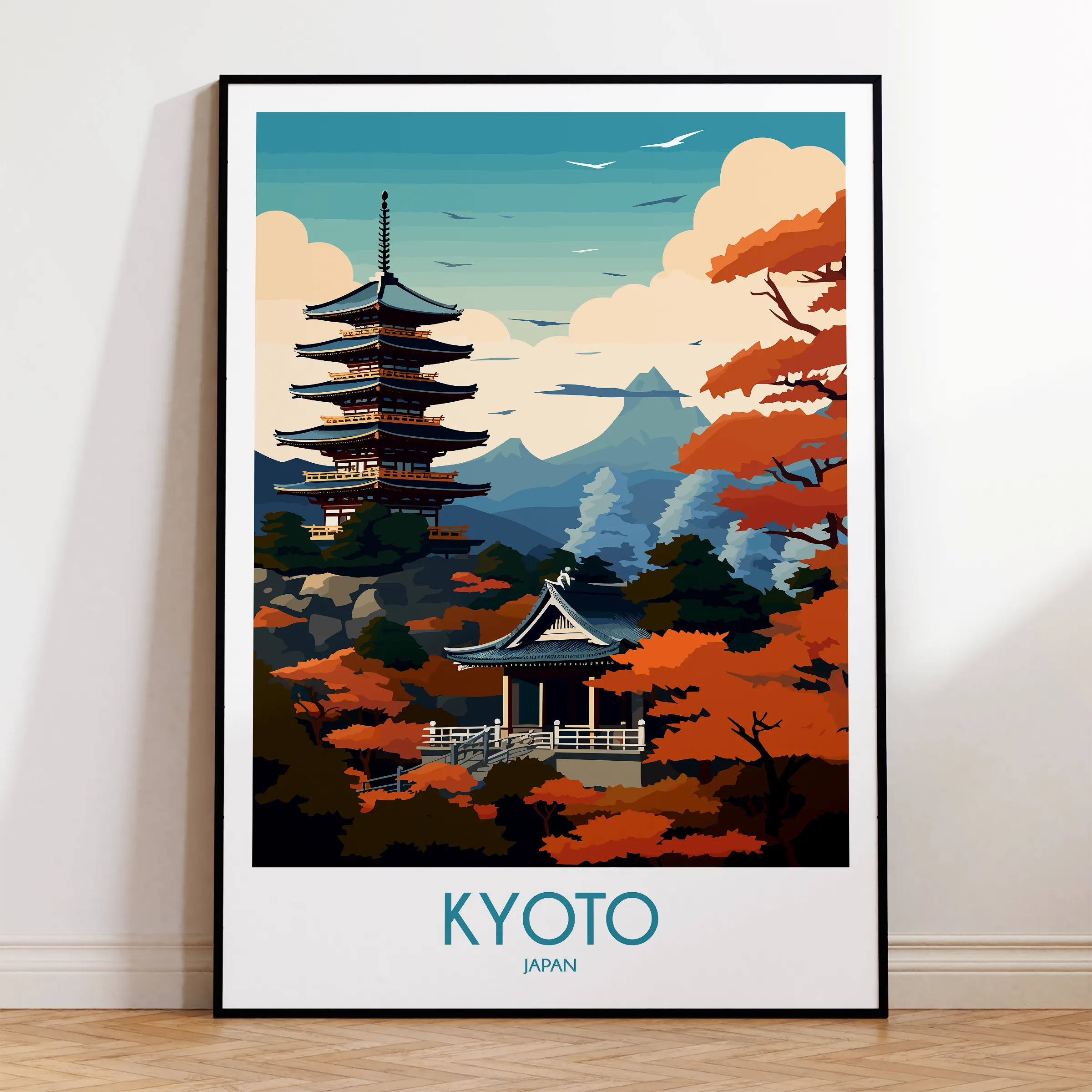 Kyoto Modern Travel Poster
