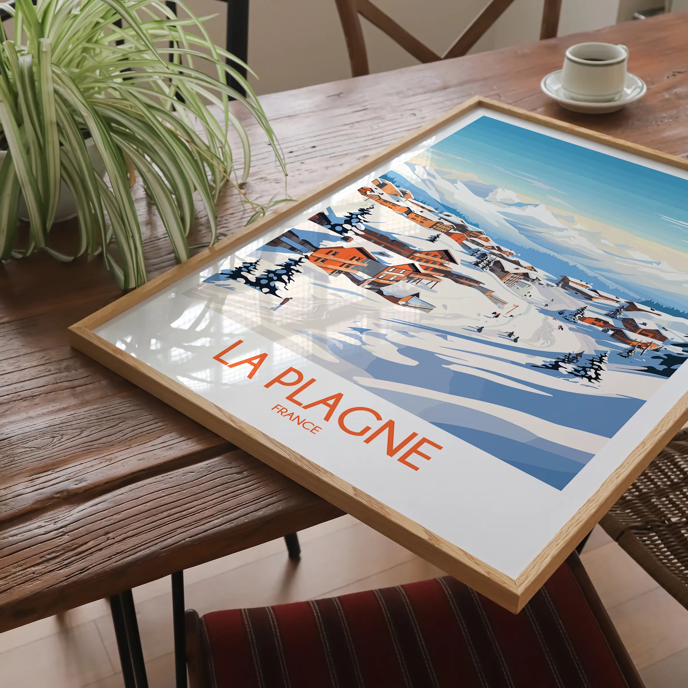 La Plagne Minimalist Wall Art