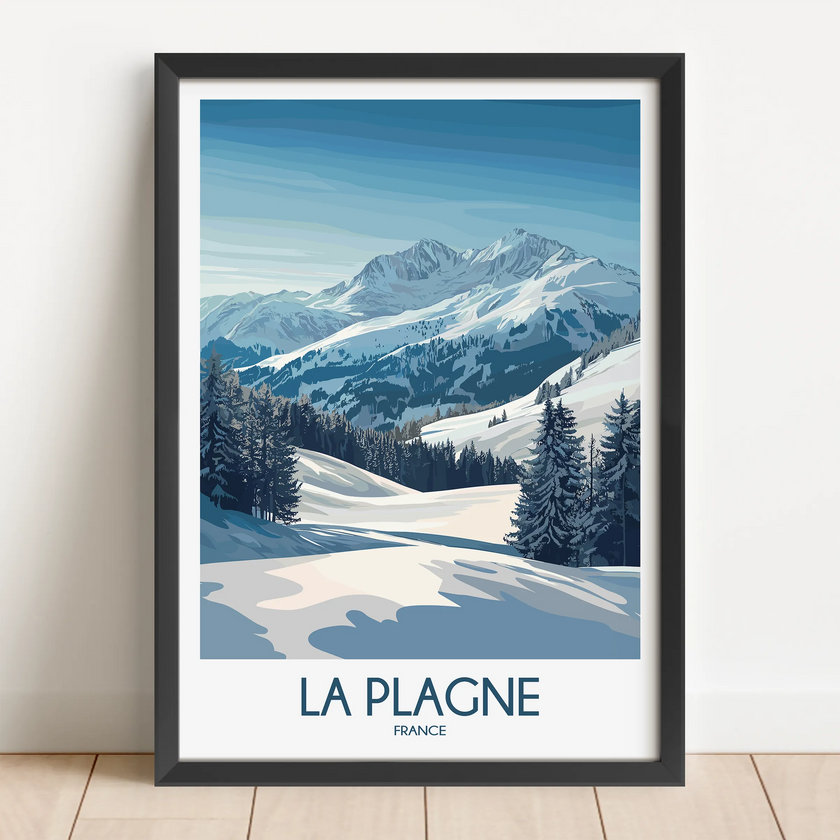 La Plagne Minimalist Wall Art