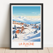 La Plagne Modern Travel Poster