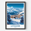 La Plagne Retro Travel Illustration