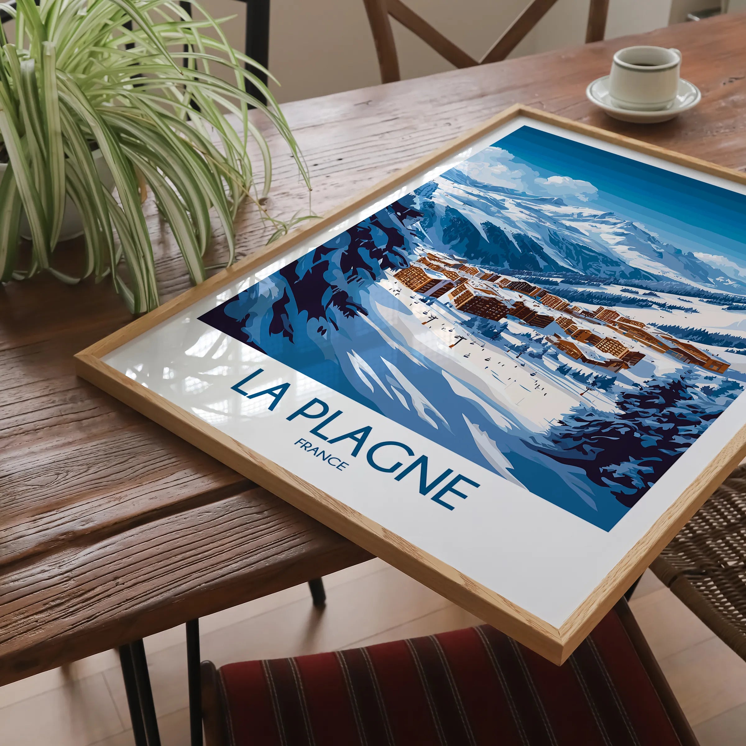 La Plagne Souvenir Poster Print