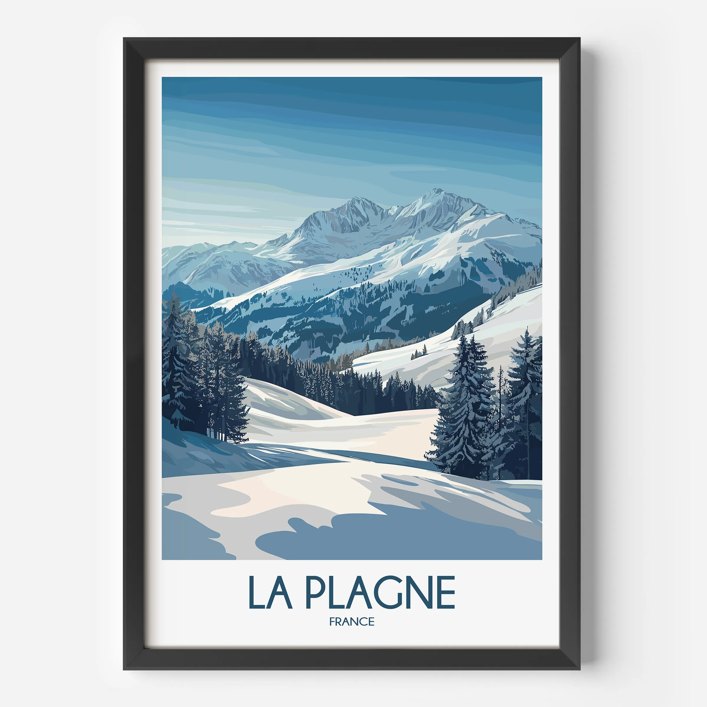 La Plagne Souvenir Poster Print