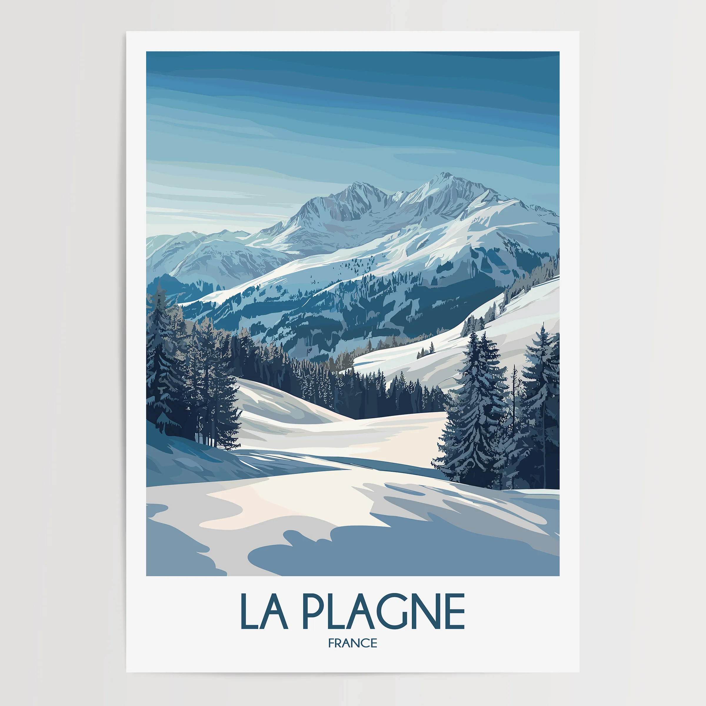 La Plagne Vintage Style Print