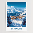 La Plagne Vintage Style Print