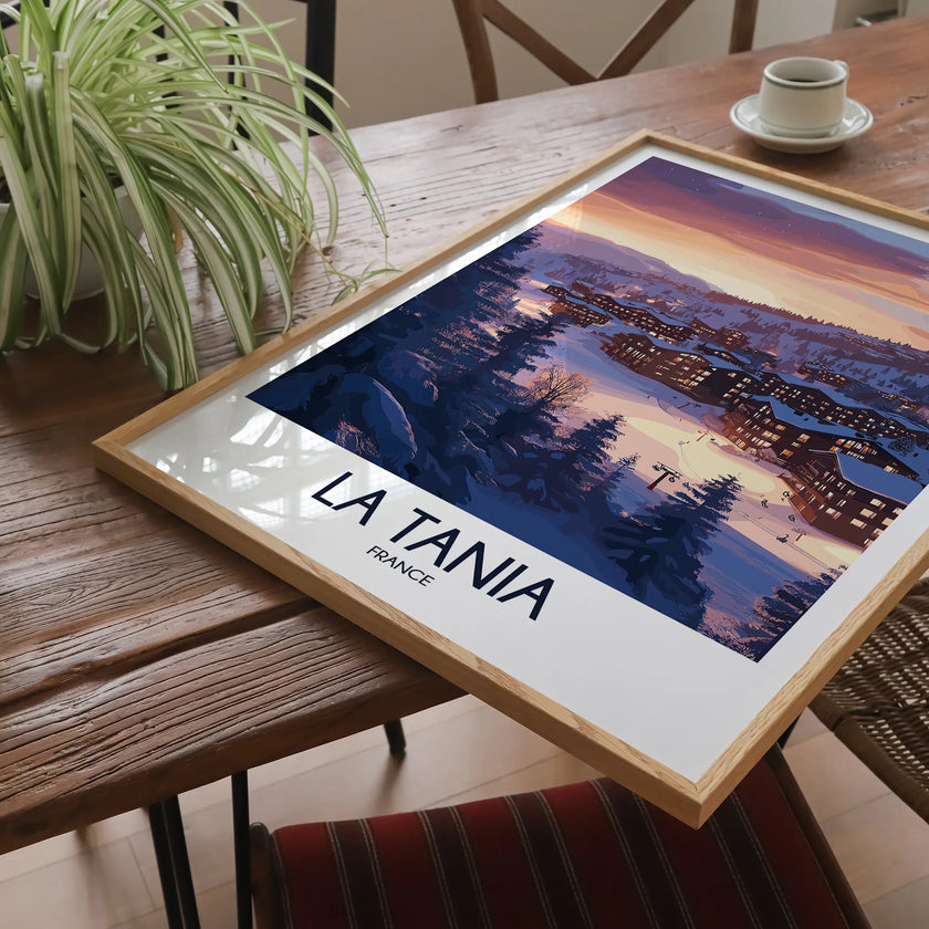La Tania Modern Travel Poster