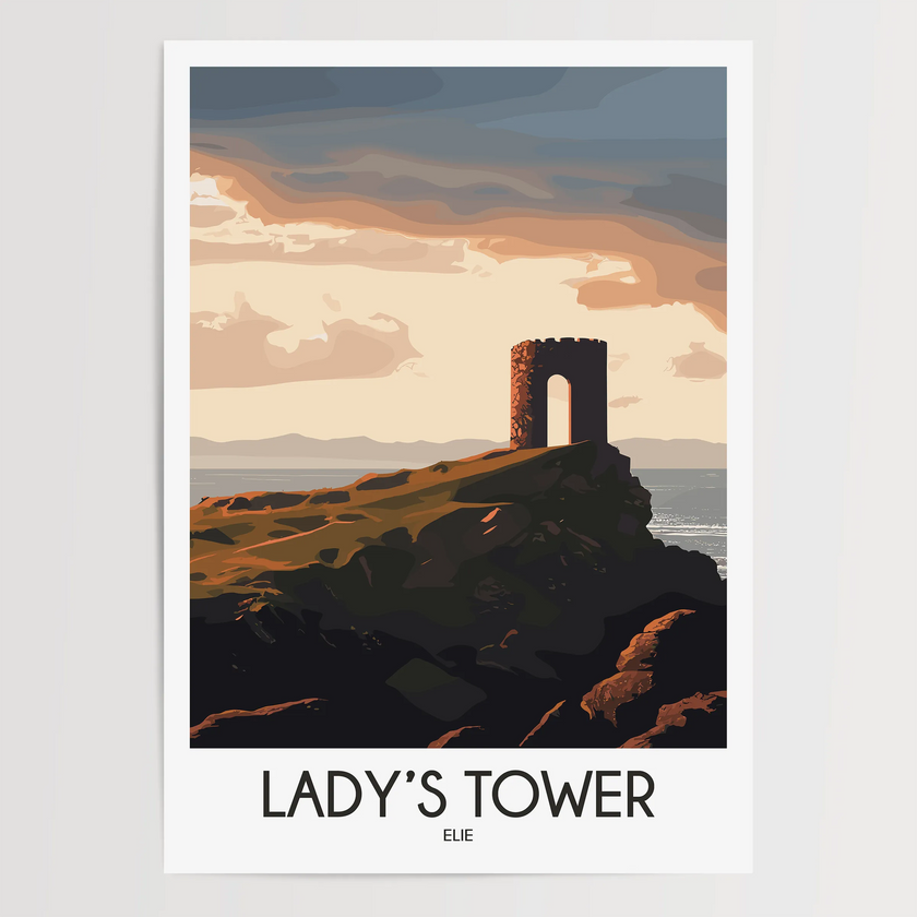 Lady'S Tower Modern Travel Poster