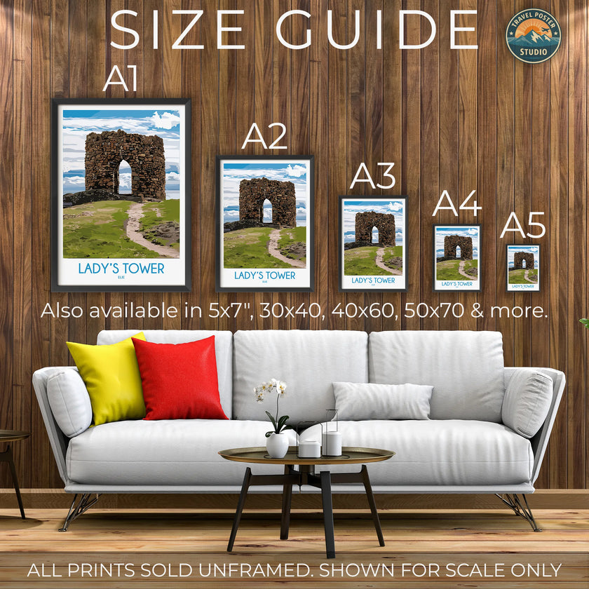 Lady'S Tower Modern Travel Poster