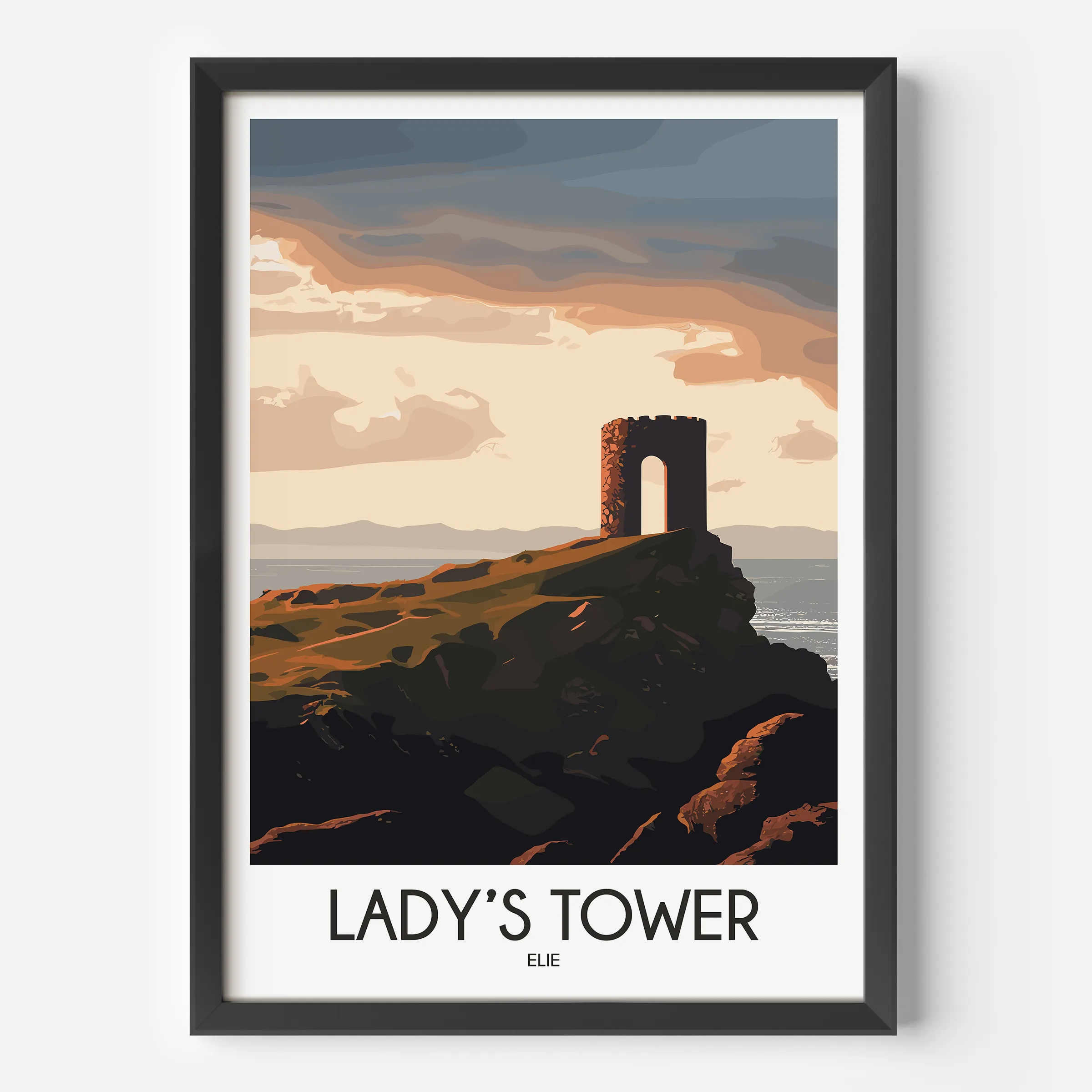 Lady'S Tower Vintage Style Print